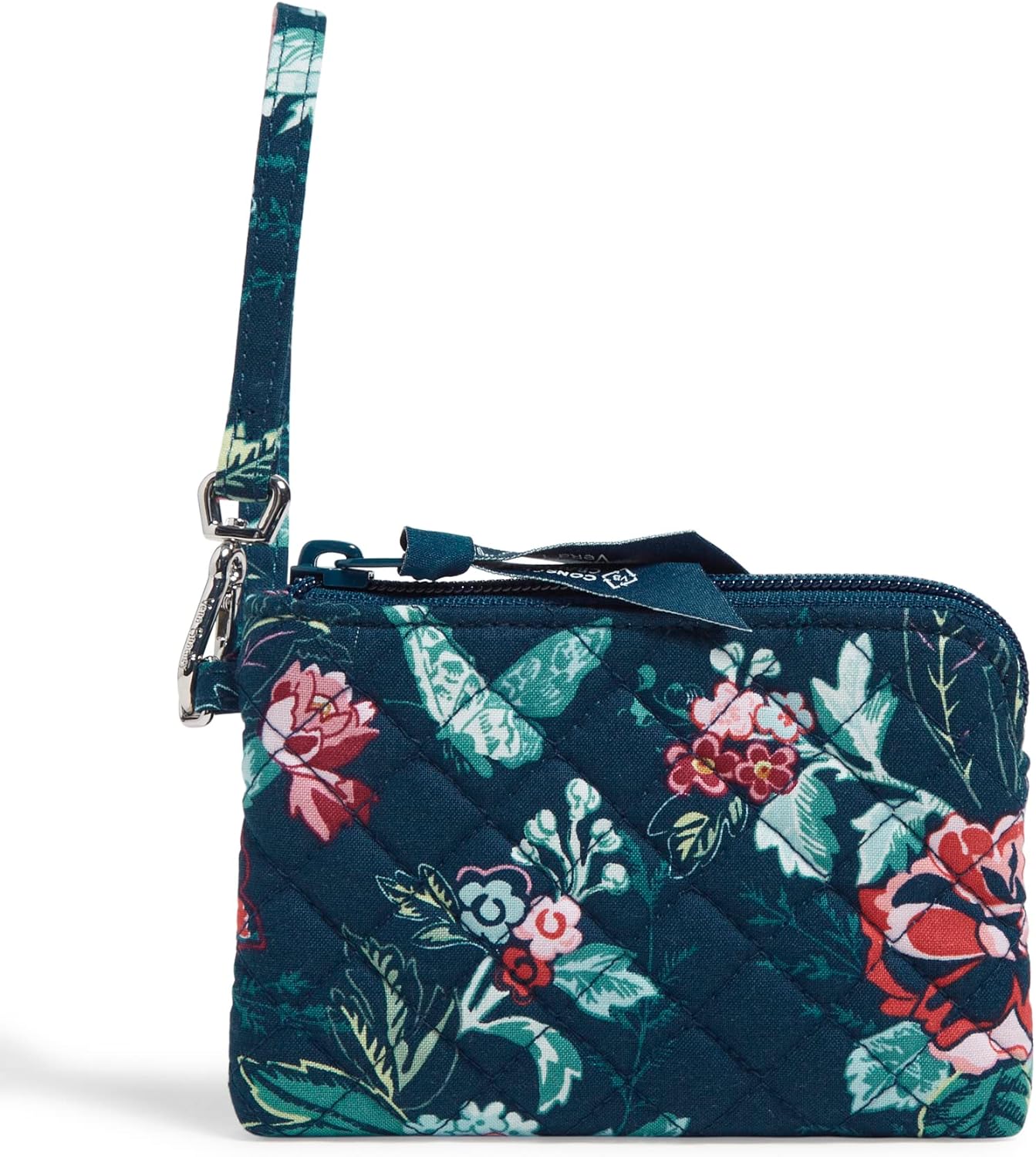 Vera Bradley Women's Cotton Clip and Zip Mini Pouch Wallet