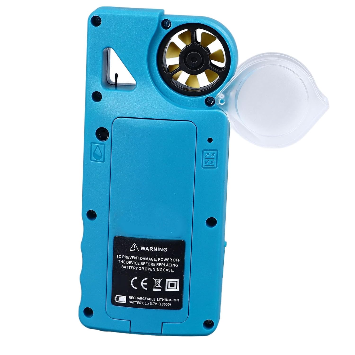 Respicefinem Handheld Wind Speed Meter Thermometer for Weather Stations with 7 Blade Airfoil Design Multifunctional Graphical Display Settable and Built in 8000 Groups Data