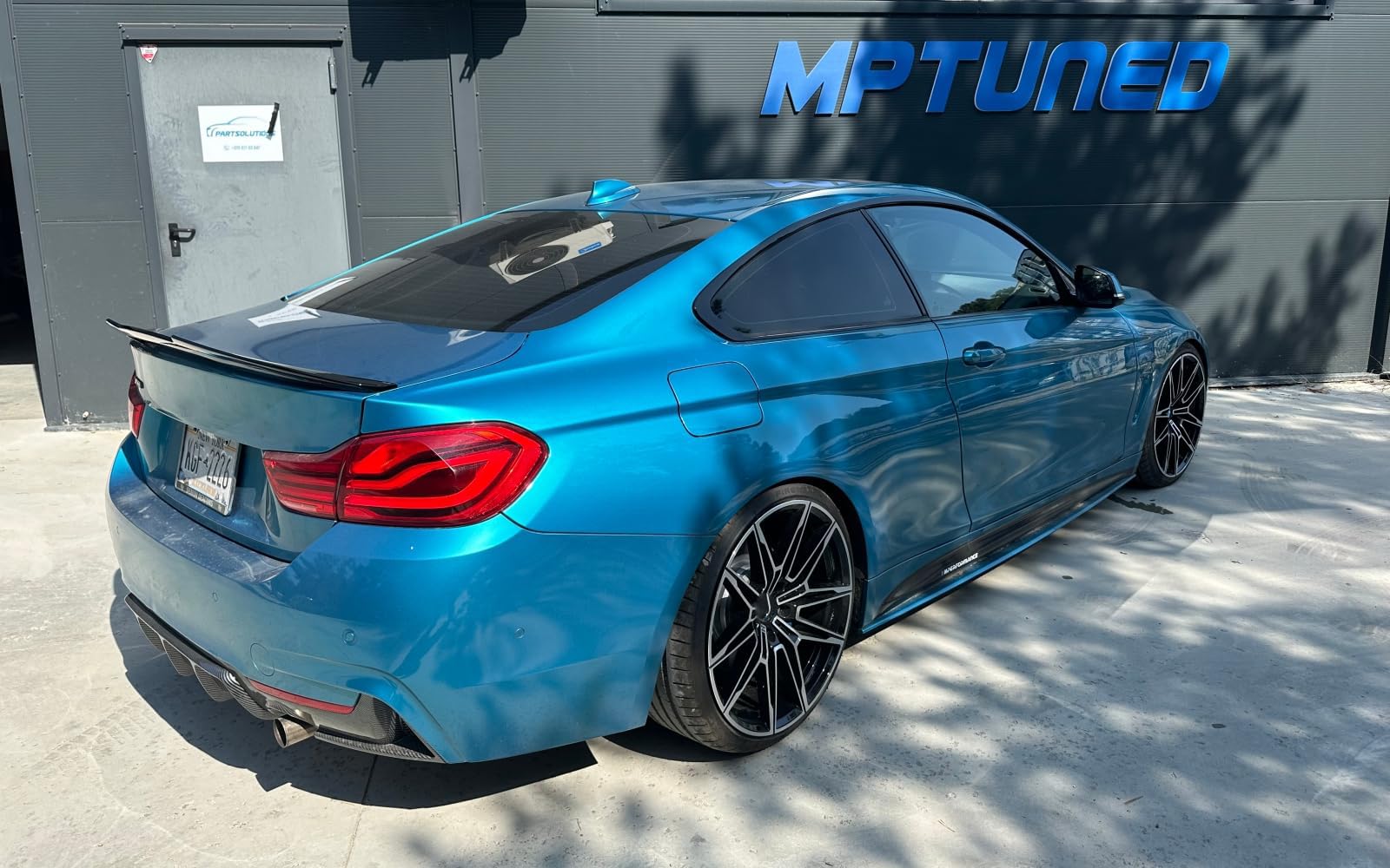 MpTuned F32 PSM Style Spoiler posteriore nero lucido 4 pezzi 2014-2019 Coupe 420i 428i 430i 435i 440i