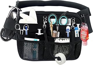 Meichoon Nurse Belt Pack with Multi-Compartment Tool Strap Practical with Medical Equipment Pocket and Tape Holder for Ste...