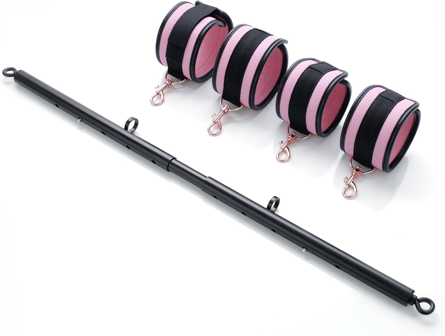 Spreader Bar Integration Heavy Duty Expandable Metal Bar Home Gym with 4pcs PU Adjustable Straps,Sports Aid Training Fitness Gear Pilates Aid Kit