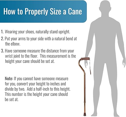 Miniatura 6 de DMI Walking Cane for Adult Men and Women, FSA Eligible, Lightweight and Adjustable, Ergonomic Hand Grip and Wrist Strap