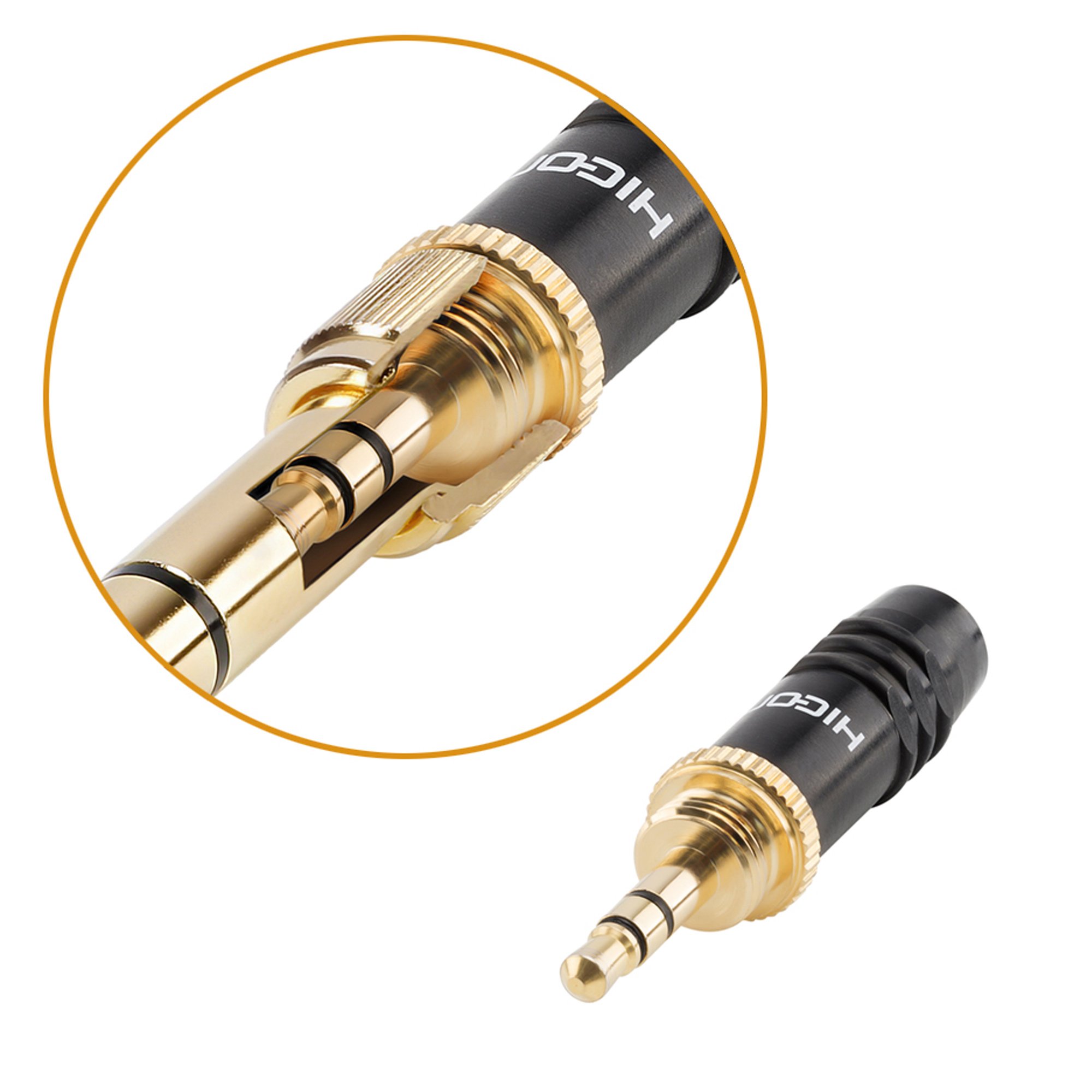 Sommer Cable Patch- Adapterkabel 6,3mm / 3,5mm Klinke Stecker auf 6,3mm / 3,5mm HICON HI-J3563S - GOHM-1000-SW (10m, schwarz)