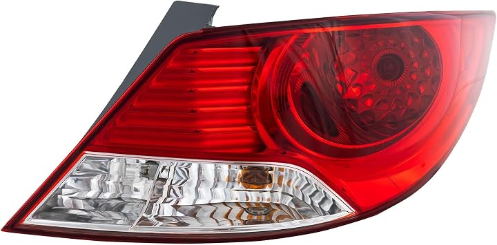 Go-Parts - Tail Light Assembly for Hyundai Accent Sedan, Right Passenger Side, Compatible with 2012-2014 Models, Replacement 2013