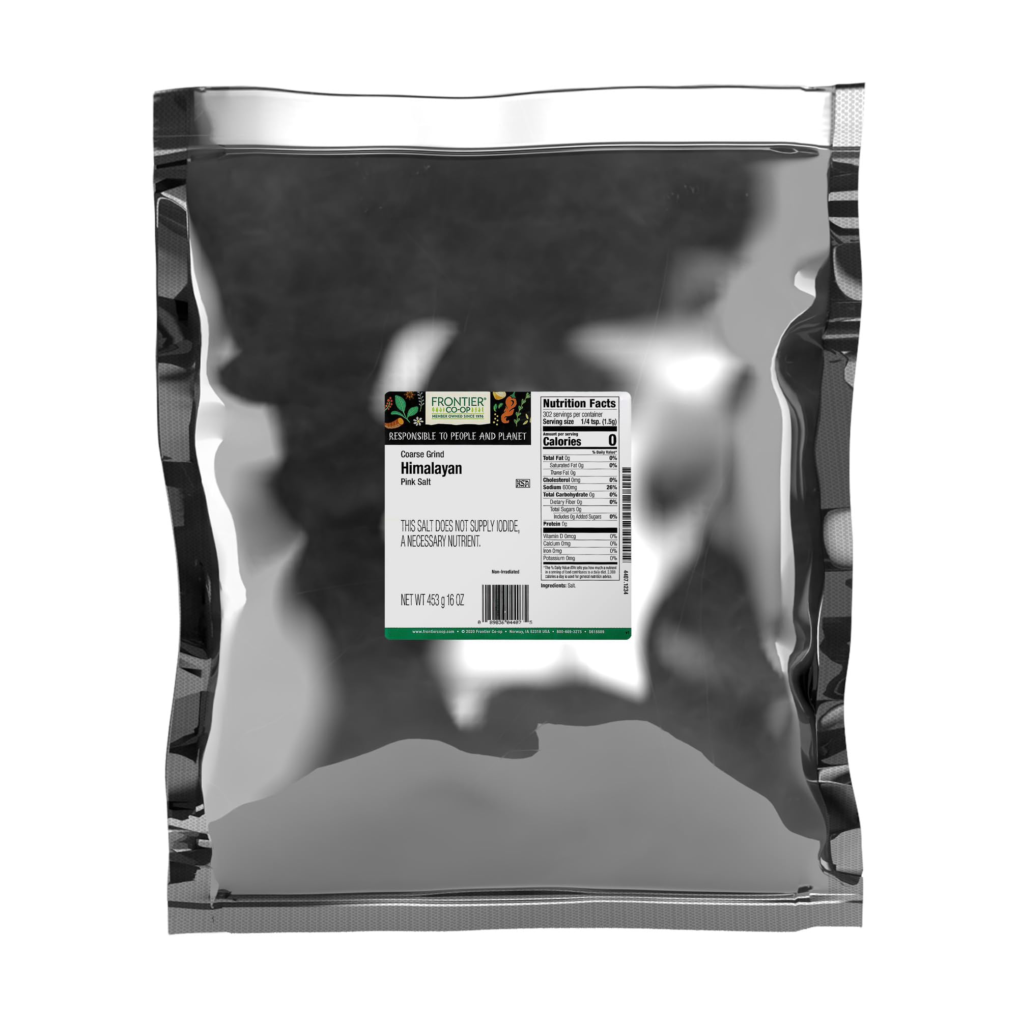 Frontier Natural Products - Grind medio di sale rosa dell'Himalaya - 1 lb.