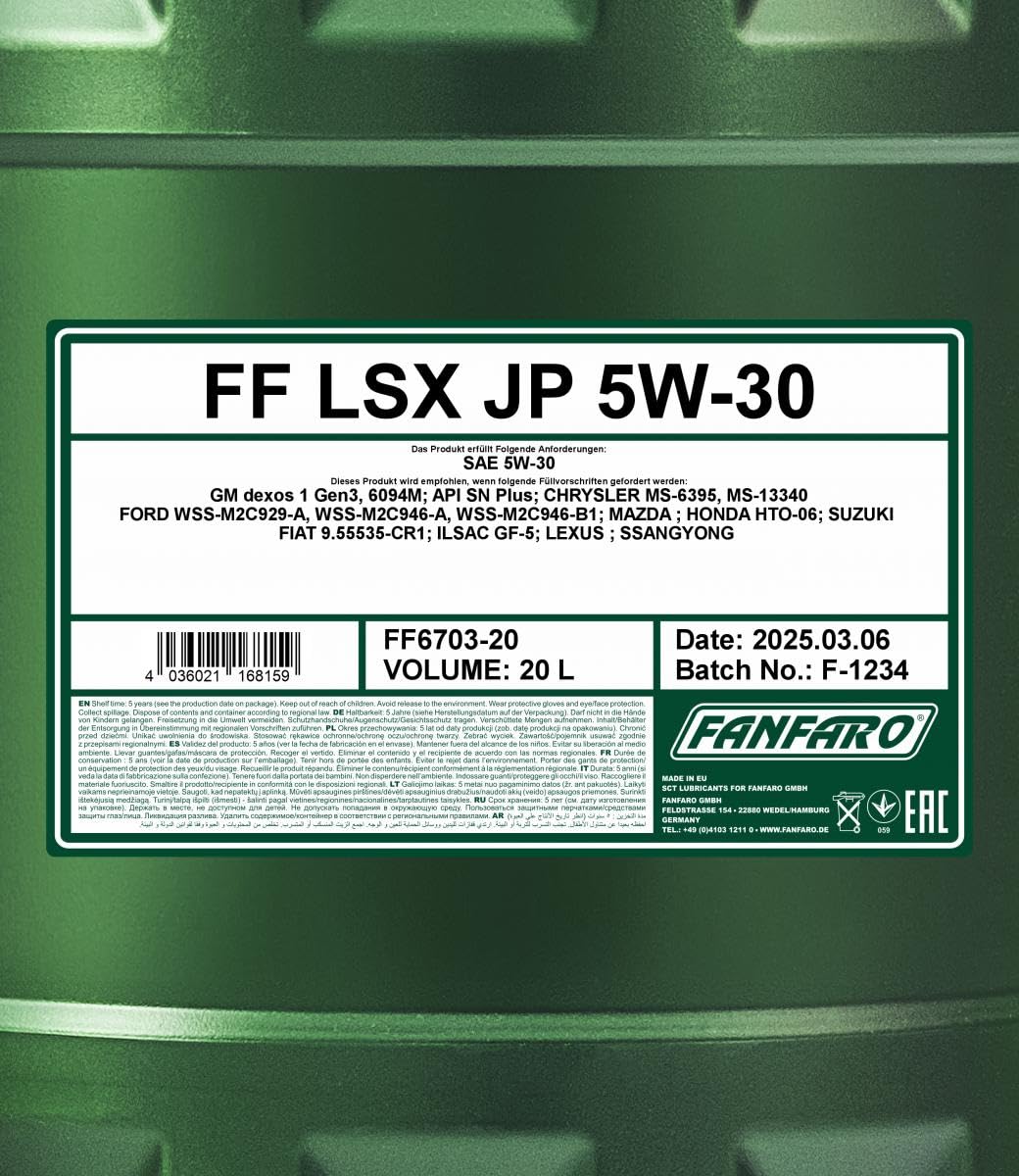 FANFARO 6703 LSX JP 5W-30 20L