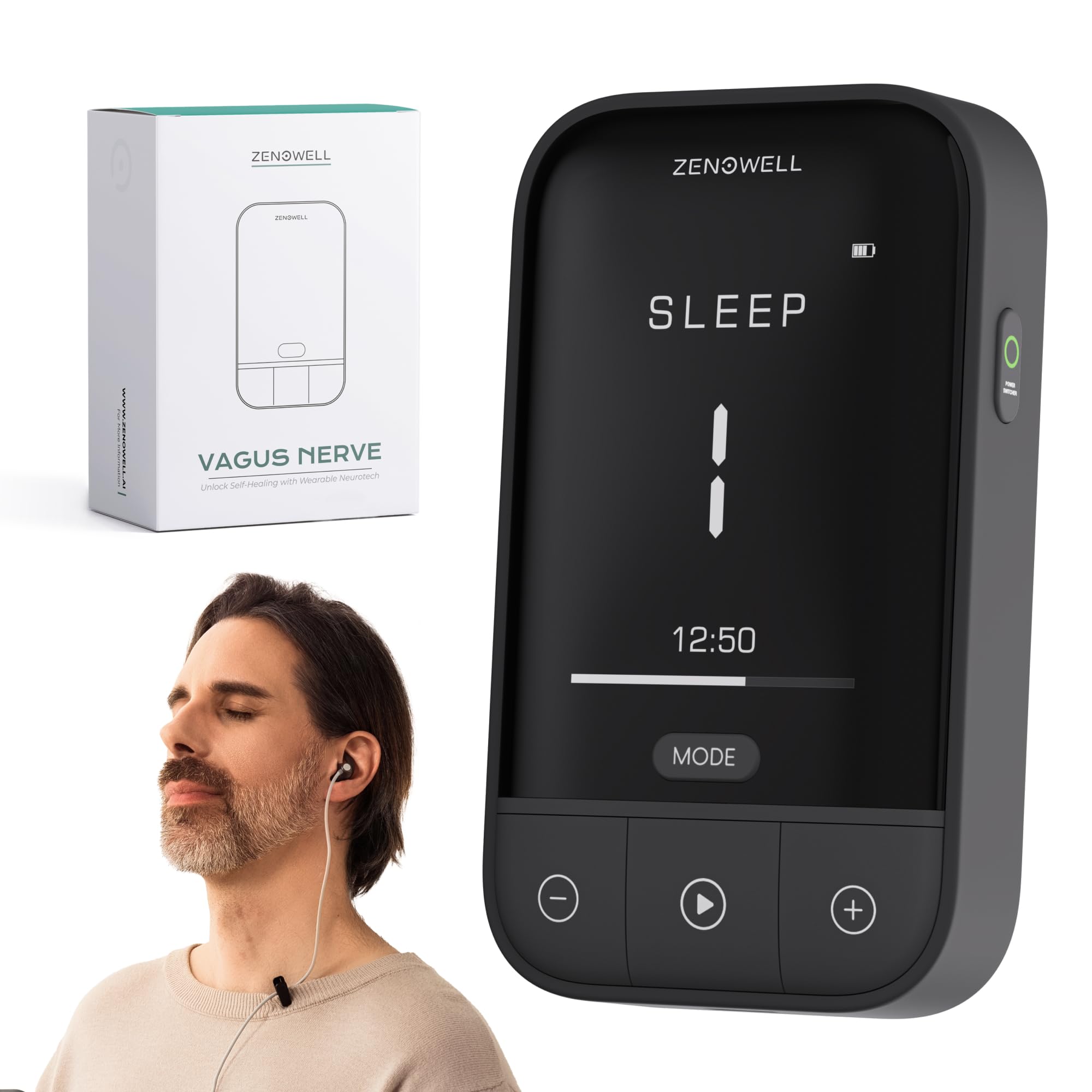 Amazon | ZenoWell Vita 耳用迷走神経刺激装置｜20分で深いリラックス