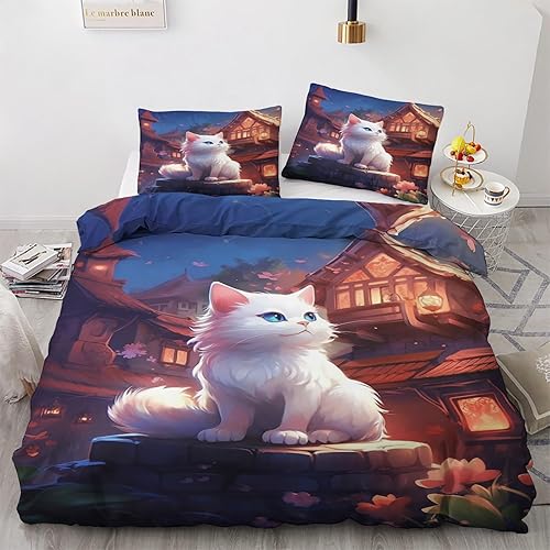 Miniatura 8 de Funda de edredón de unicornio tamaño King  Juego de ropa de cama geométrica colorida de fantasía  3 piezas  Funda de edredón con patrón de