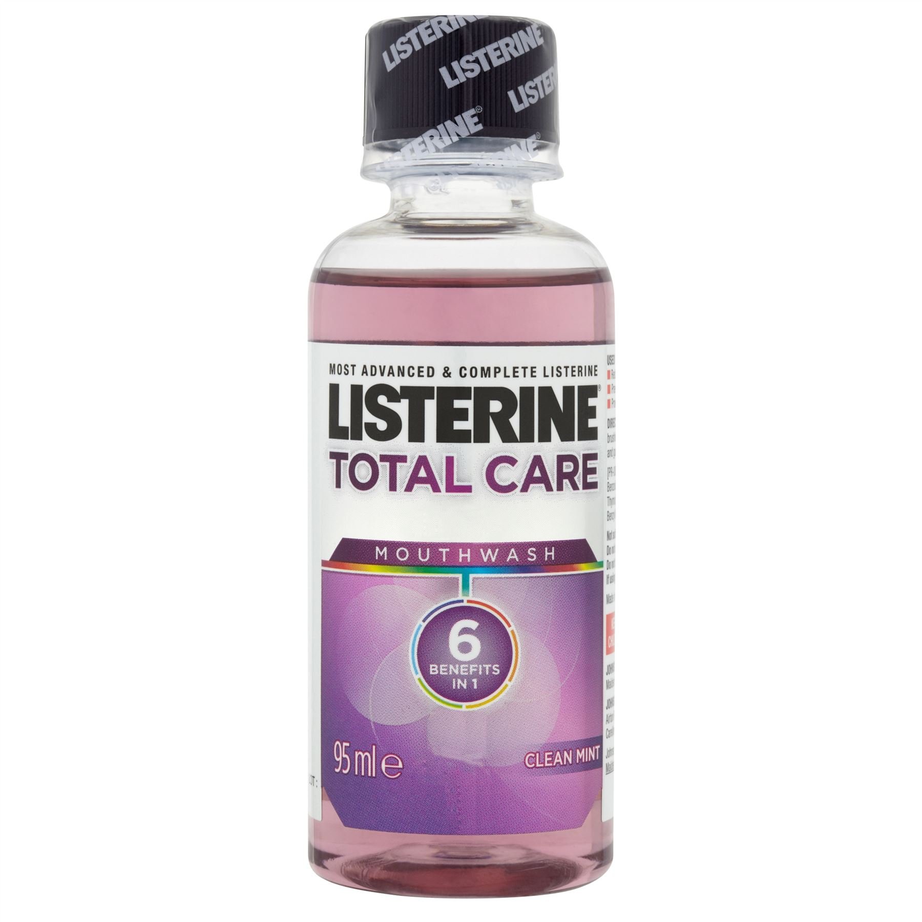 24 x Listerine Antibacterial Mouthwash Total Care Clean Mint 95ml