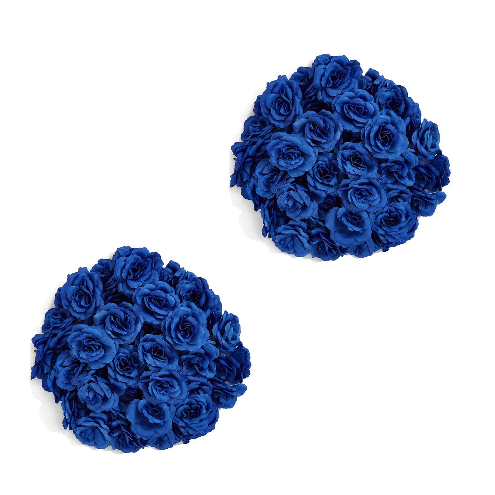 Hndhbfgrt Silk Rose Flower Heads,100Pcs for Hat Clothes Album Decoration, Wedding Decoration (Dark Blue)