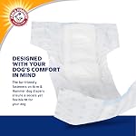 Arm & Hammer pour animaux Couches jetables pour chiennes - Ajustables, étanches, ultra absorbantes avec indicateur d'humidité pour urination, chiennes en chaleur, entraînement à la propreté et incontinence, Moyen, 12 unités