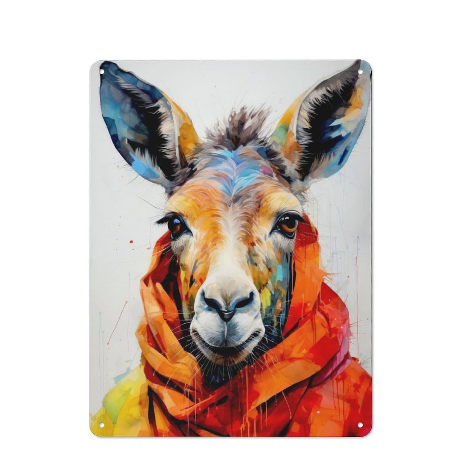 Junmoney Style-22 Hipster Donkey Retro Tin Sign 40X30cm For Café Or Restaurant, Housewarming Wall Decor For People Furnishing Café And Restaurant