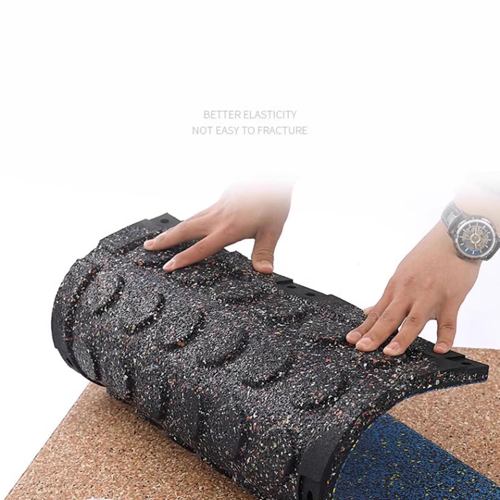 Tappetino in gomma resistente, antivibrazione, antiscivolo, con gomma ad alta densità, per attrezzature da palestra e cuscino per allenamenti (50 x 50 x 2,5 cm)