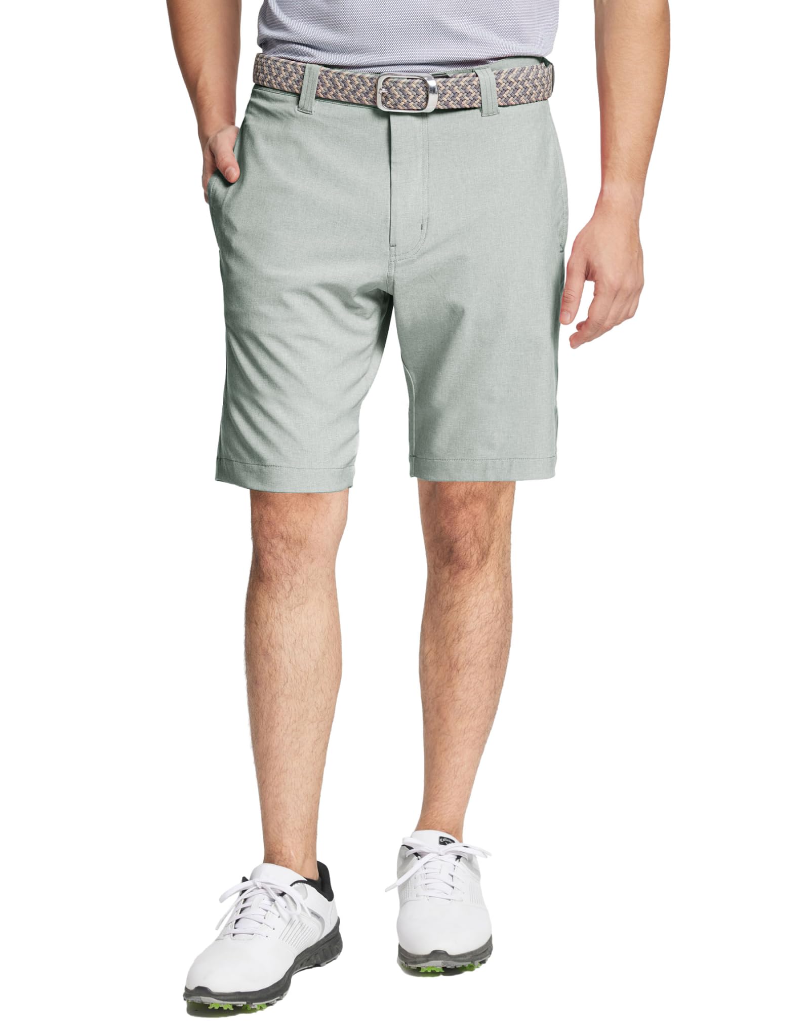 M MAELREG Golf Shorts Men 7 inch 9 inch Lightweight Dry fit Stretch Flat Front Casual Sport Heather Hybrid Flex Mens Shorts