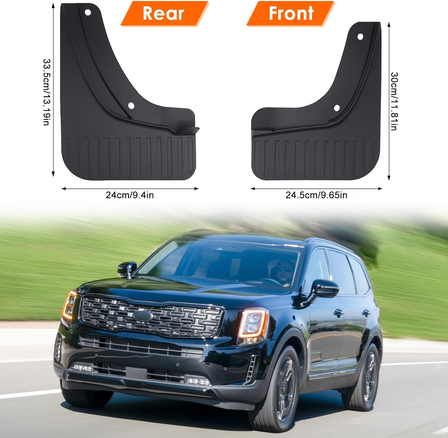 Mud Flaps Splash Guards for 2020 2021 2022 2023 2024 2025 2026 Kia Telluride, Durable ABS Mud Guards, Protects Against Mud, Rocks, and Debris, 2020-2026 Kia Telluride Accessories (4PCS)