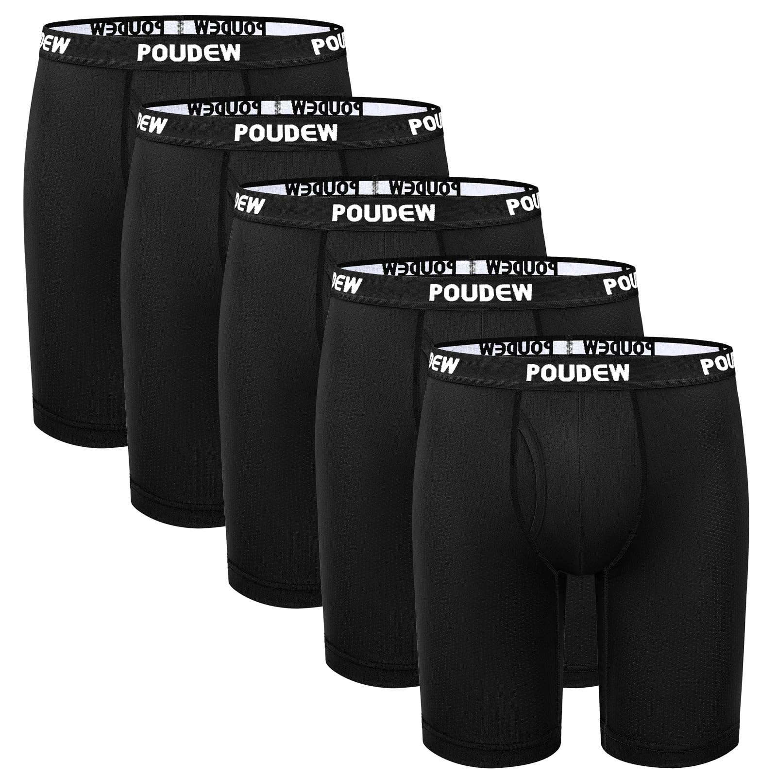 Men's Breathable Mesh 5-Pack Boxer Briefs