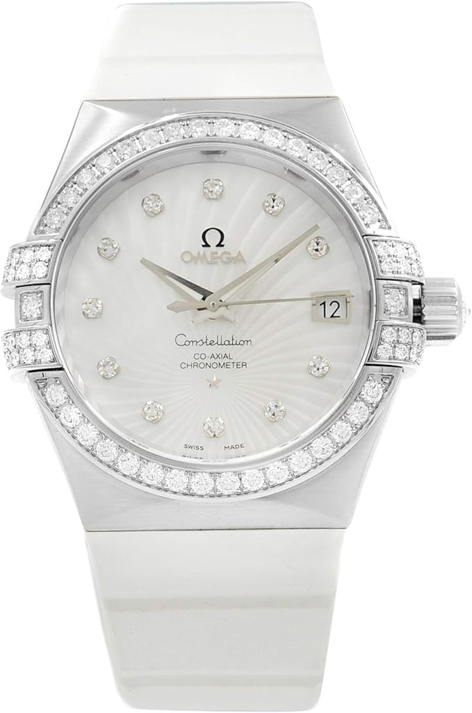 Omega Constellation 18k White Gold MOP 