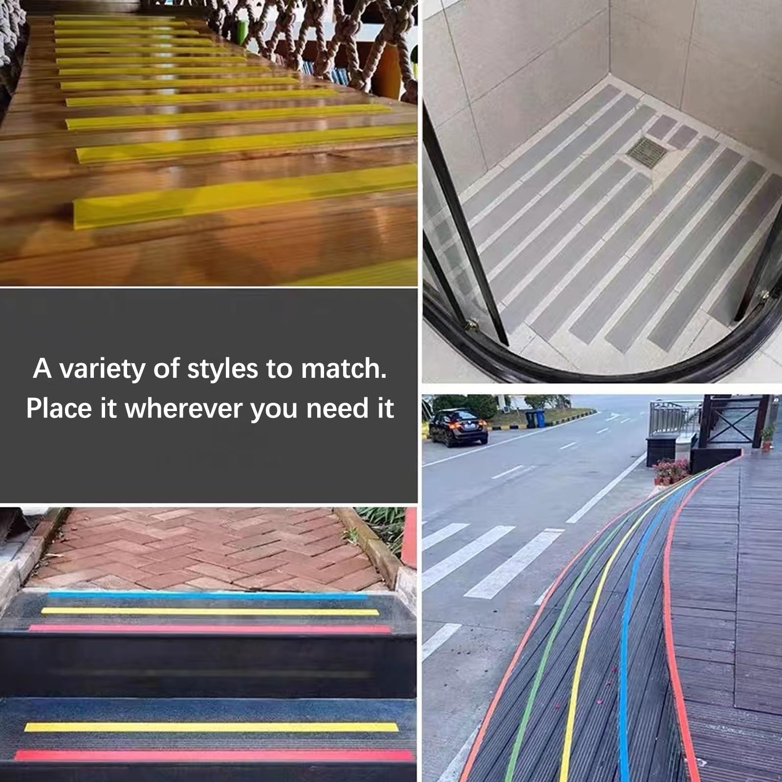 Borde De Escalera De Goma De PVC, Tira De Vinilo Autoadhesiva Antideslizante Para Escalera, Perfil De ÁNgulo De La Nariz De La Escalera, Para Peldaños De Interior Y Exterior, Borde De Goma De PVC(Yell