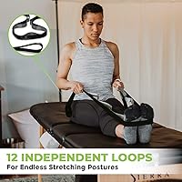 Vista 4 de Gradient Fitness Stretching Strap for Physical Therapy, 12 Multi-Loop Stretch Strap 1" W x 8' L, Neoprene Handles, Physical Therapy Equipment, Yoga