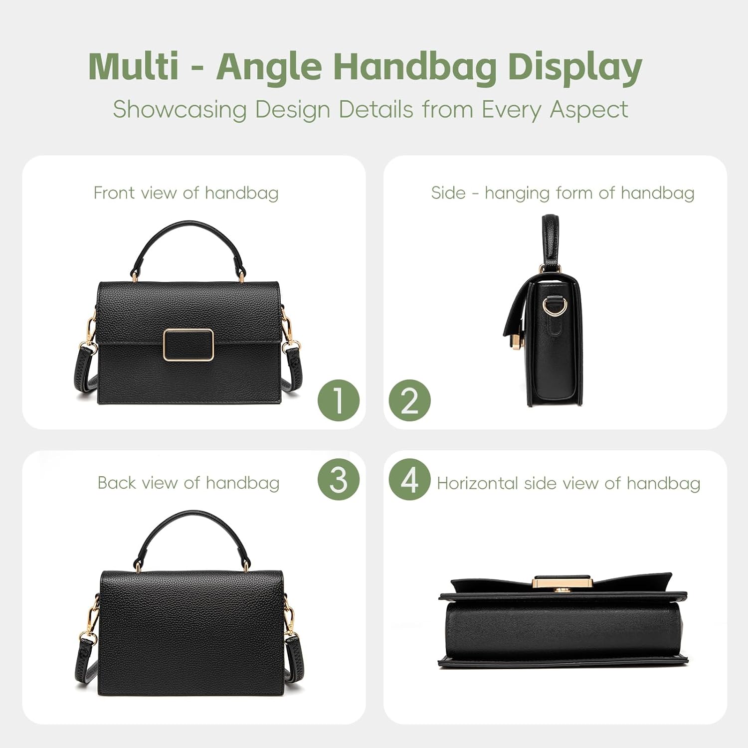 Women's Top Handle Purse - Small Crossbody Bag with Adjustable Strap, Mini Top Handle Satchel