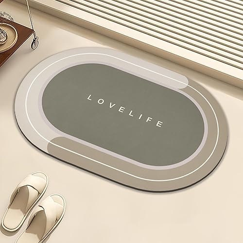 Tapetes de baño de goma de secado rápido, antideslizantes, súper absorbentes, de secado instantáneo, alfombra de baño frente al fregadero de la