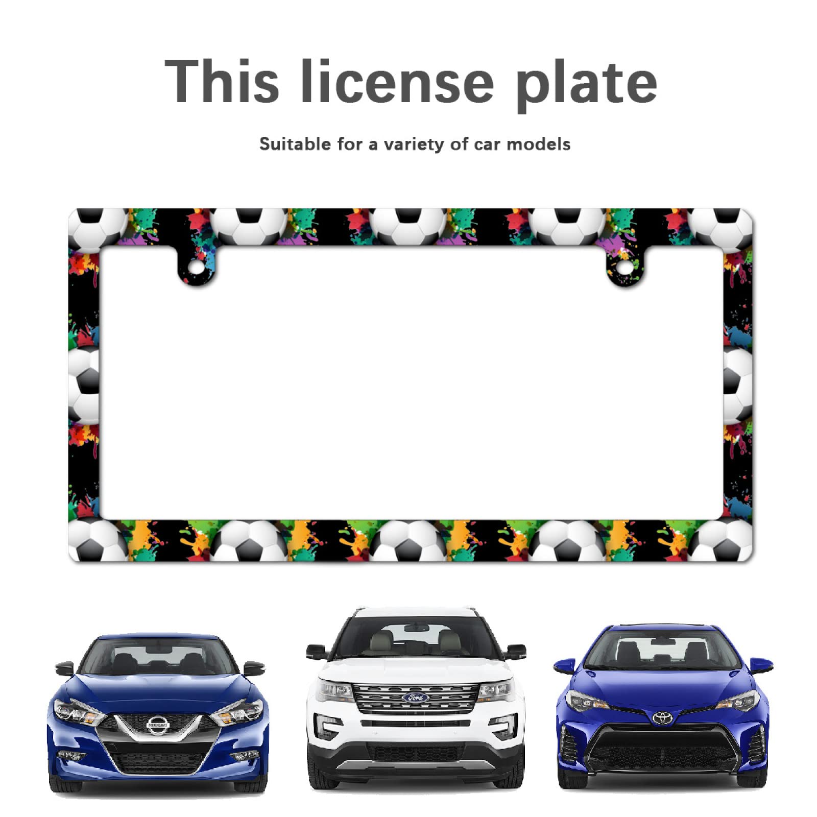 Amazon.co.jp: 車用 ナンバーフレーム サッカー フットボール ナンバー