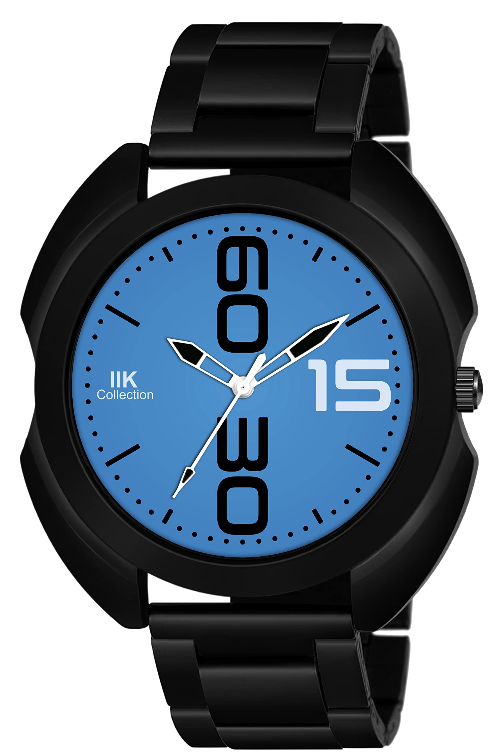 IIK COLLECTION Round Designer Dial Stainless Steel Bracelet Chain Strap Analogue Wrist Watch for Men and Boys (B0B3J2DYG2) Amazon Price History, Amazon Price Tracker