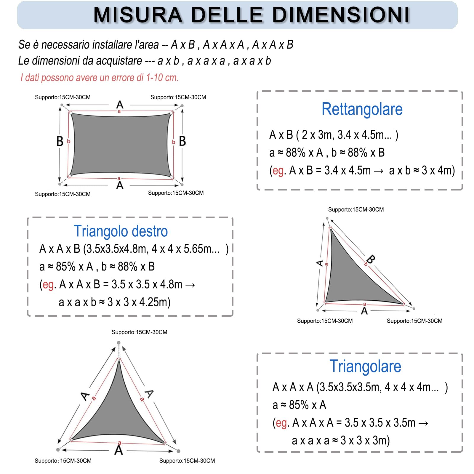 Sunnylaxx 3x3x3m Crema Tenda a Vela Triangolare Ombreggiante Impermeabile UV per Esterno Giardino