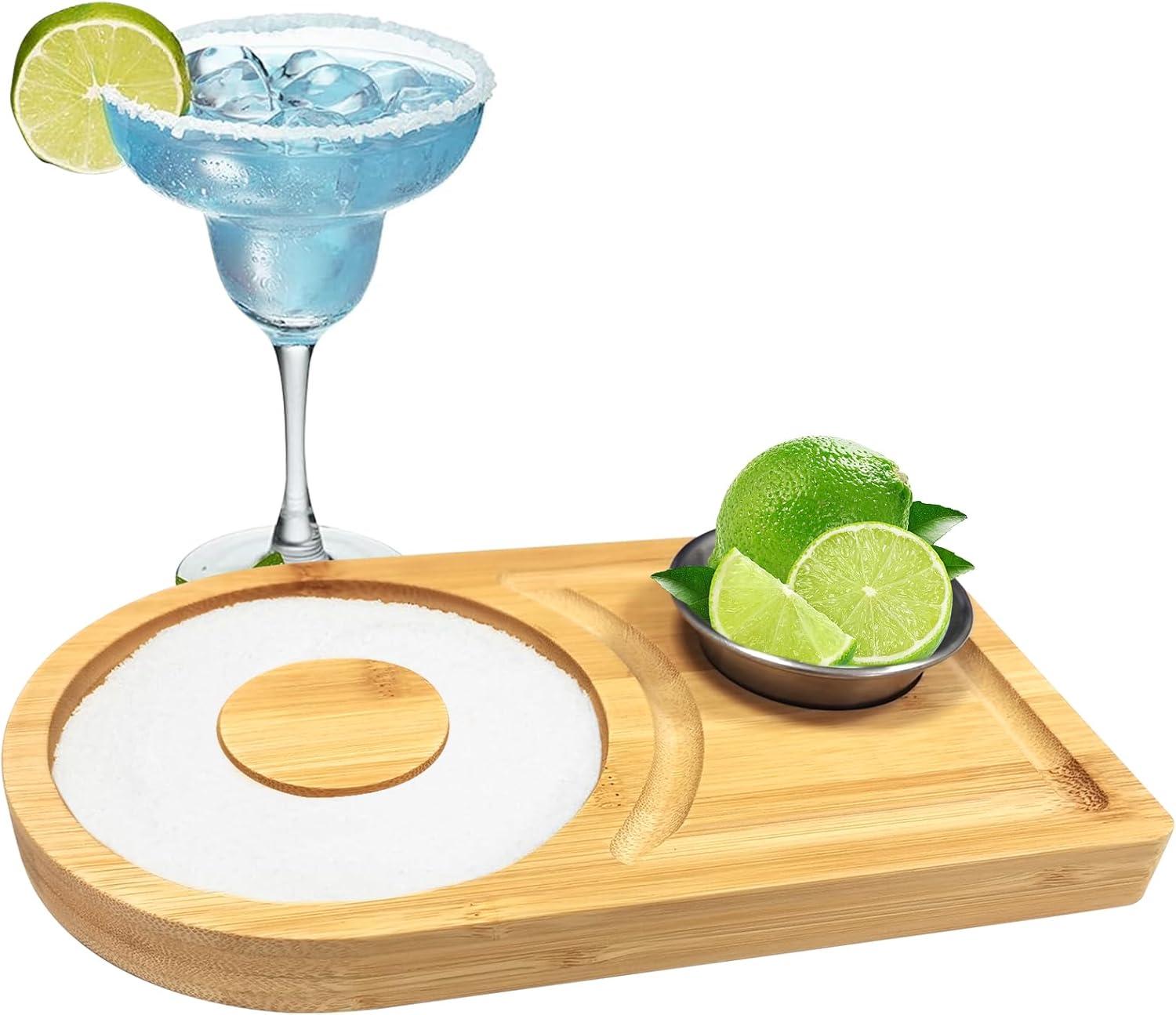 Set Per Bordo Sale Margarita In Bambù E Acciaio Inox - Ciotola Inclusa - 4