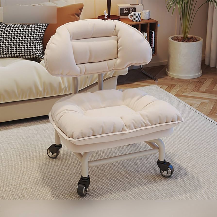 美品未使用／スツール　Donu ネイルスツール　フットチェア　ネイルチェア Donu (ドーナ) フットスツール ホワイトの通販｜セブンビューティー