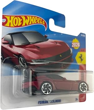Hot Wheels Ferrari 12Cilindri - Ferrari 4/5 - JJH41 - Kısa Kart - Kırmızı - Mattel 2026 (94/250) - Lisanslı Model - 1:64 - Süper Spor Araba