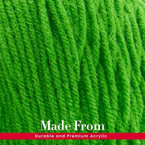 Miniatura 7 de Premier Yarns Basix, hilo de estambre sólido, hecho de acrílico, hilo ideal para ganchillo y tejido, color verde primavera, 359 yardas