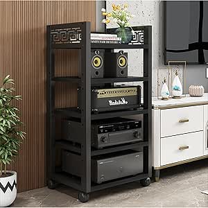 Amazon.com: Modern AV Cabinet, 5-Tier Audio Video Rack Media Stand ...