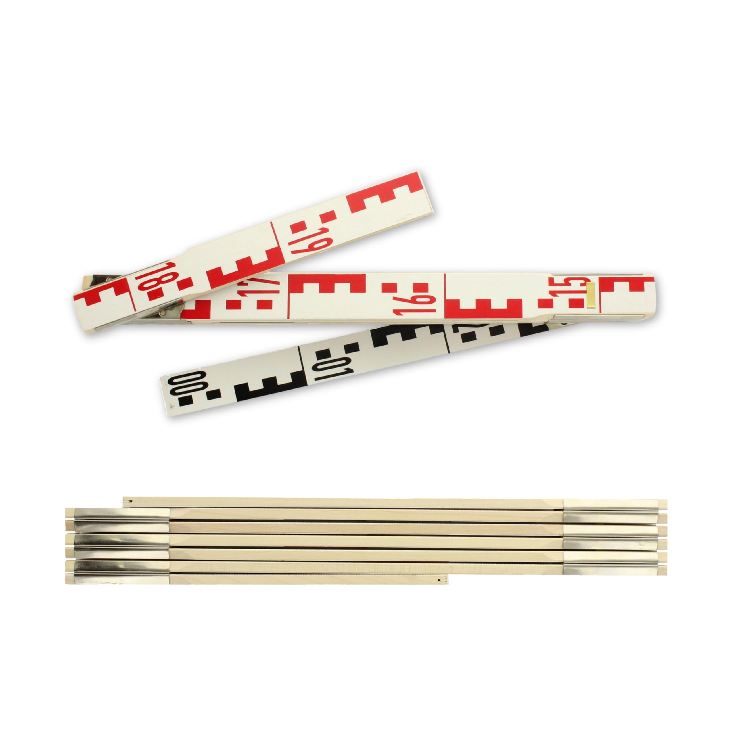 Nivellierzollstock 3 m Geometer-Maßstab mit E-Teilung und mm-Skala