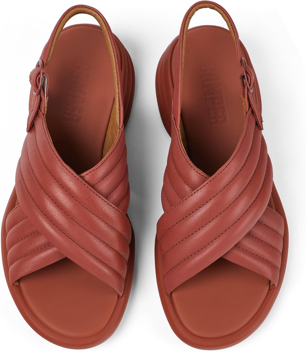 CAMPER ストラップサンダル　赤　40 25㎝　⭐︎ Camper レディースファッションXストラップサンダル, レッド 008, 5