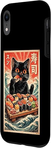 Miniatura 2 de Cute Kawaii Sushi Cat Funny Japanese Cat Eating Sushi Case for iPhone XR