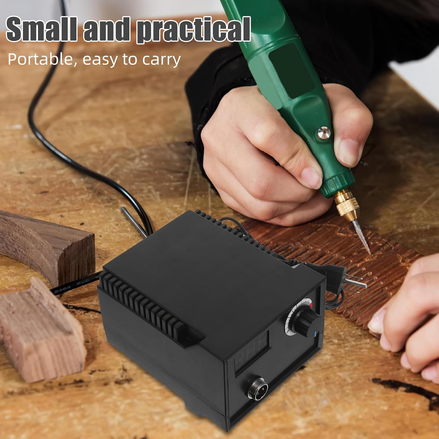 DOITOOL 1 Set Wood Burning Tool: 60W Wood Burning Machine Digital Temperature Adjustment - Professional Pyrography Kit with Pen Tips and Other Accessories