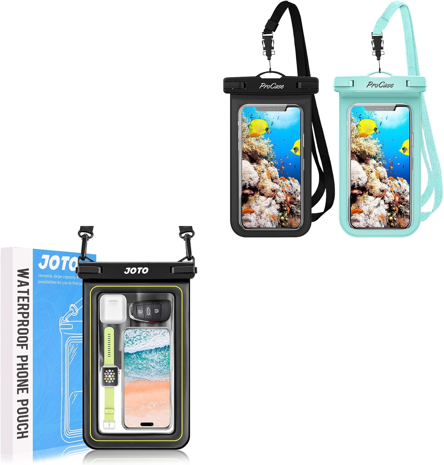 JOTO Waterproof Phone Pouch Bundle with IP68 Large