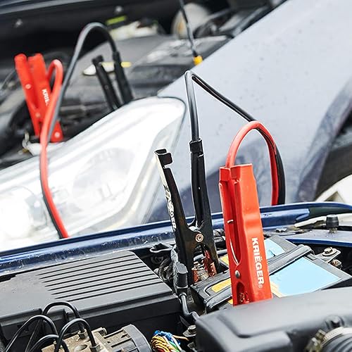 Miniatura 7 de K KRIËGER Cables de puente para batería de automóvil, cables de refuerzo automotrices resistentes para arrancar baterías muertas o débiles con bolsa