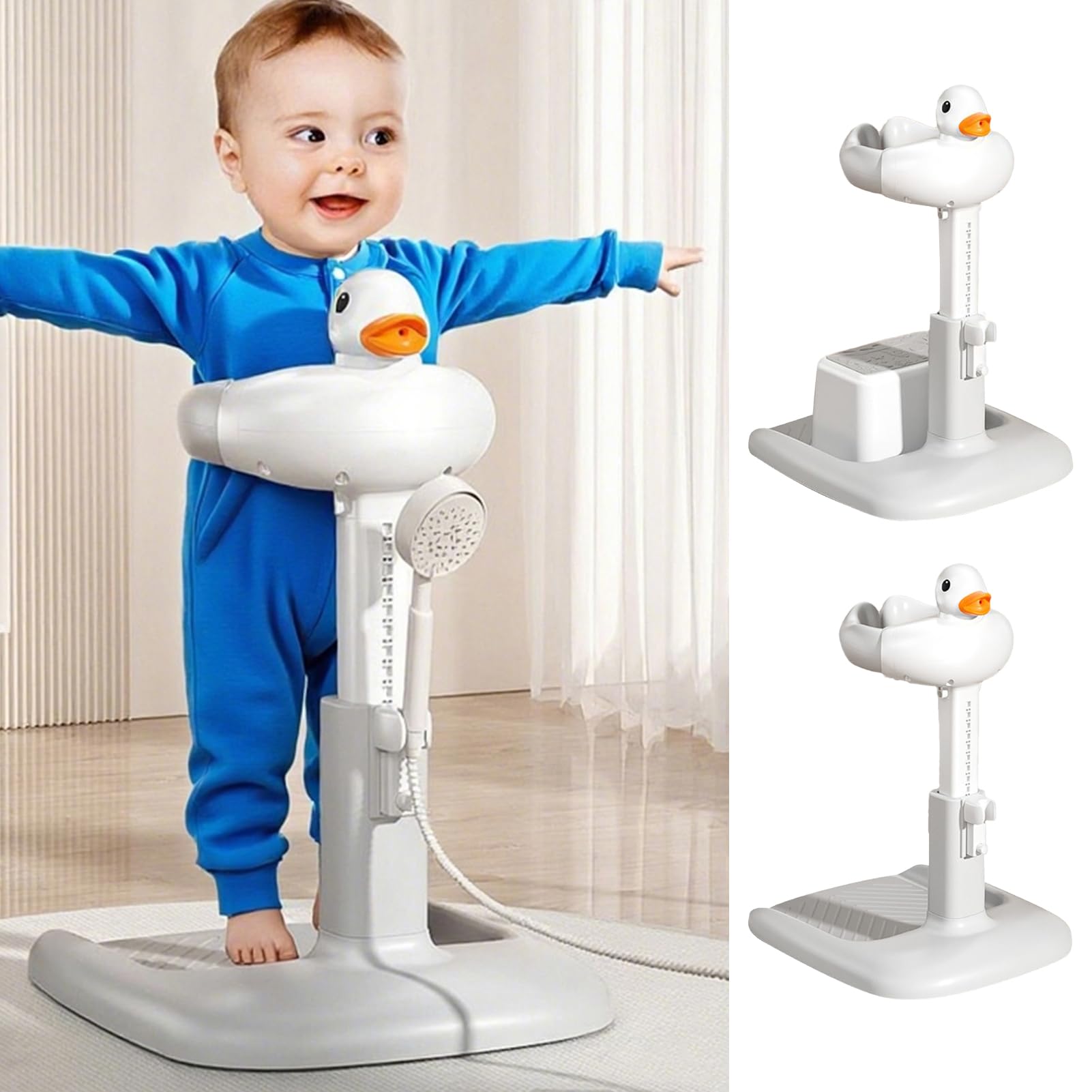 Baño de Pie para Bebés Soporte Para Bañera | Altura Ajustable Portátil Para Baño Sentado De Pie Niñas Niños Cuarto De Baño Infantil