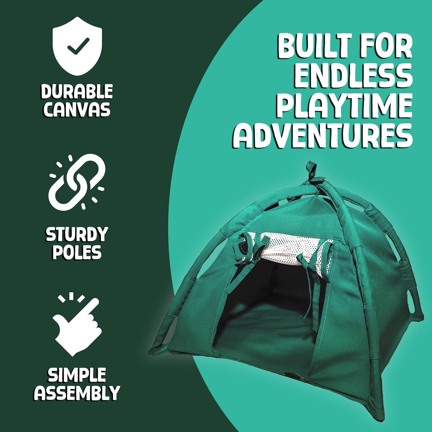 Doll Tent – Miniature Doll Play House & Kids Tent Indoor & Outdoor for Pretend Play Adventure | Dollhouse Camping Accessories & Mini Tents | Toddlers & Little Girl