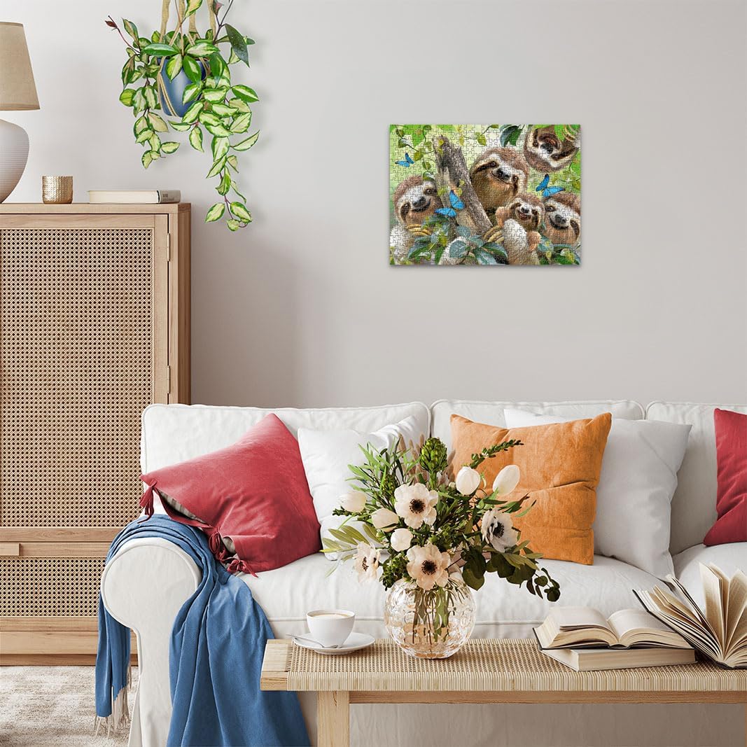 Ravensburger Sloth Selfie 500 Piece Jigsaw Puzzle for Adults - 12000203 - Handcrafted Tooling, Made in Germany, Every Piece Fits Together Perfectly