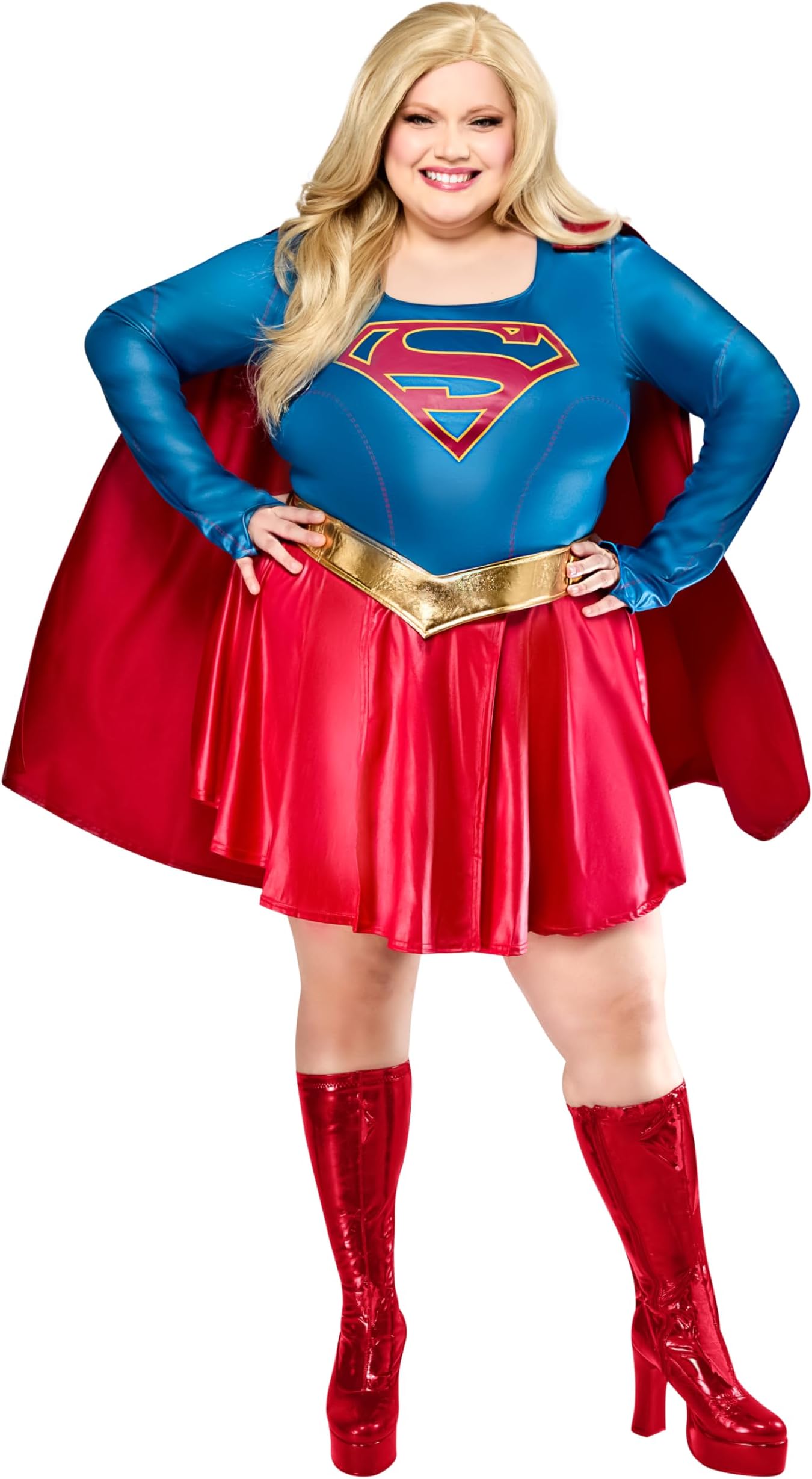 DC Superheroes Supergirl TV Series: Supergirl Costume Dress for Adults, Women's Small
