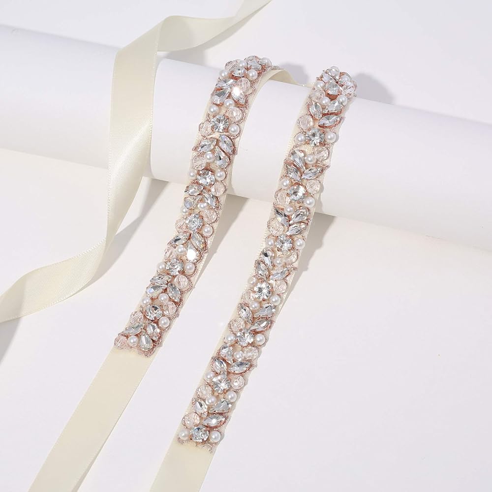 graduation dresses for women Cheap Crystal Sashes with Ribbon Bridal Accessories ACC1166 – SheerGirl main image 1