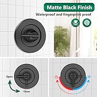 Vista 5 de T2902EPBL - Kit de molduras de ducha compatible con moen T2902EPBL, cabezal de ducha negro mate y mango de palanca de ducha, fácil de instalar, sin