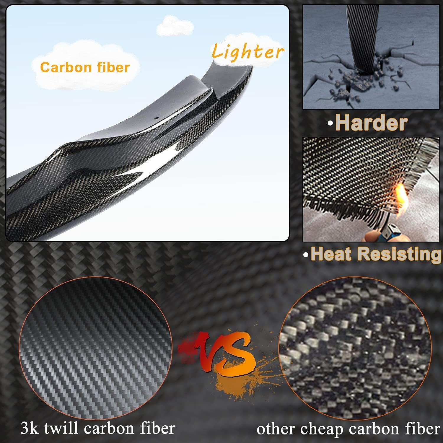 Carbon Fiber Front Bumper Lip Fits for BMW 3 Series E92 E93 M Sport 2Door LCI 2010-2012 320i 325i 328i 330i 335i M-tech Auto Chin Spoiler Splitter Protector Factory Outlet
