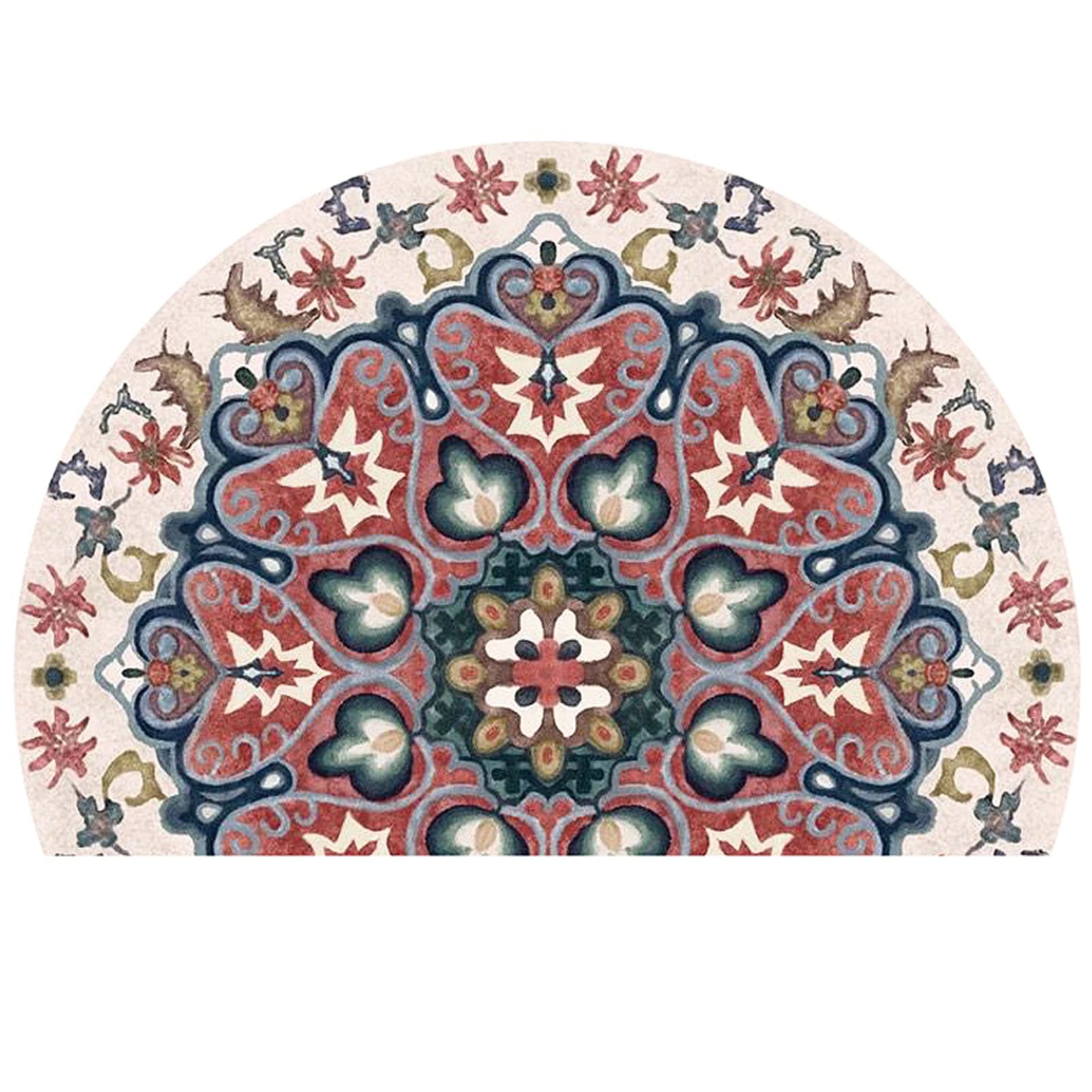 Tapis de porte d'intérieur fleuri rétro pour une décoration de maison chaleureuse