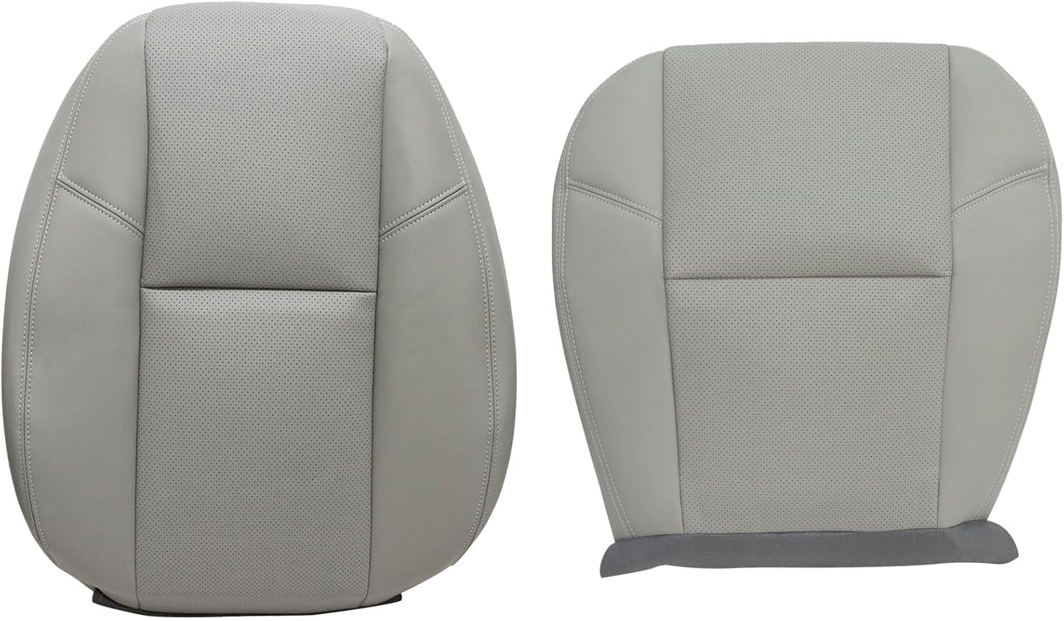 NLQR Front Driver Side Bottom & Top Lean Back Microfiber Leather Seat Covers Replacement Compatible with Cadillac Escalade/Chevy 2009 2010 2011 2012 2013 2014#333 313 33i 397 394 Cashmere Tan