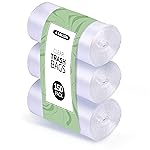 4 Gallon Trash Bags - 150 Small Mini Garbage Bags | 17 x 18 Clear Waste Basket Trash Bags | Bulk Plastic Bathroom Trash Can Liners