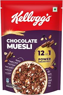 Kellogg's Chocolate Muesli | 12 In 1 Power Breakfast | No Maida No Palm Oil | India's Tastiest Muesli | 450g